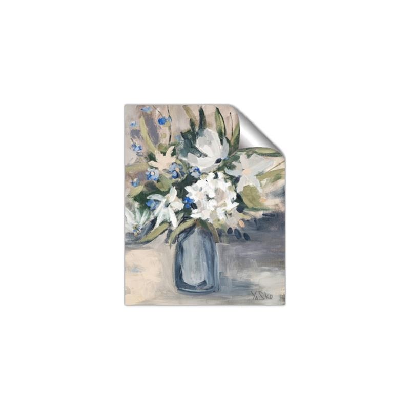 Picture of Bouquet in Blue Vase _GroupedProduct_Rectangle_Portrait_Unframed_Print_Only_