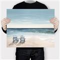 Picture of Two  Adirondack Chairs on the Beach _GroupedProduct_Rectangle_Landscape_Canvas_