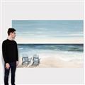 Picture of Two  Adirondack Chairs on the Beach _GroupedProduct_Rectangle_Landscape_Canvas_