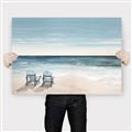 Picture of Two  Adirondack Chairs on the Beach _GroupedProduct_Rectangle_Landscape_Canvas_