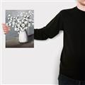 Picture of White flower in vase _GroupedProduct_Rectangle_Portrait_Canvas_