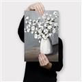 Picture of White flower in vase _GroupedProduct_Rectangle_Portrait_Canvas_