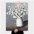 Picture of White flower in vase _GroupedProduct_Rectangle_Portrait_Canvas_