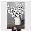Picture of White flower in vase _GroupedProduct_Rectangle_Portrait_Canvas_