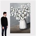 Picture of White flower in vase _GroupedProduct_Rectangle_Portrait_Canvas_