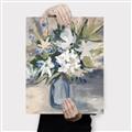 Picture of Bouquet in Blue Vase _GroupedProduct_Rectangle_Portrait_Canvas_