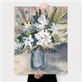 Picture of Bouquet in Blue Vase _GroupedProduct_Rectangle_Portrait_Canvas_