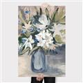 Picture of Bouquet in Blue Vase _GroupedProduct_Rectangle_Portrait_Canvas_
