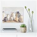 Picture of Vases on wooden table _GroupedProduct_Rectangle_Landscape_Canvas_