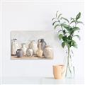 Picture of Vases on wooden table _GroupedProduct_Rectangle_Landscape_Canvas_