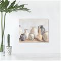 Picture of Vases on wooden table _GroupedProduct_Rectangle_Landscape_Canvas_