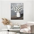Picture of White flower in vase _GroupedProduct_Rectangle_Portrait_Canvas_