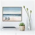 Picture of Two  Adirondack Chairs on the Beach _GroupedProduct_Rectangle_Landscape_Canvas_Framed_