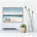 Picture of Two  Adirondack Chairs on the Beach _GroupedProduct_Rectangle_Landscape_Canvas_Framed_