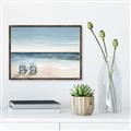 Picture of Two  Adirondack Chairs on the Beach _GroupedProduct_Rectangle_Landscape_Canvas_Framed_