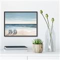 Picture of Two  Adirondack Chairs on the Beach _GroupedProduct_Rectangle_Landscape_Canvas_Framed_