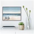 Picture of Two  Adirondack Chairs on the Beach _GroupedProduct_Rectangle_Landscape_Canvas_Framed_