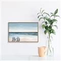 Picture of Two  Adirondack Chairs on the Beach _GroupedProduct_Rectangle_Landscape_Canvas_Framed_
