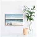 Picture of Two  Adirondack Chairs on the Beach _GroupedProduct_Rectangle_Landscape_Canvas_Framed_