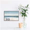 Picture of Two  Adirondack Chairs on the Beach _GroupedProduct_Rectangle_Landscape_Canvas_Framed_