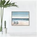 Picture of Two  Adirondack Chairs on the Beach _GroupedProduct_Rectangle_Landscape_Canvas_Framed_