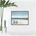 Picture of Two  Adirondack Chairs on the Beach _GroupedProduct_Rectangle_Landscape_Canvas_Framed_