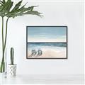 Picture of Two  Adirondack Chairs on the Beach _GroupedProduct_Rectangle_Landscape_Canvas_Framed_