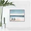 Picture of Two  Adirondack Chairs on the Beach _GroupedProduct_Rectangle_Landscape_Canvas_Framed_
