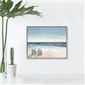Picture of Two  Adirondack Chairs on the Beach _GroupedProduct_Rectangle_Landscape_Canvas_Framed_
