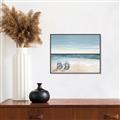 Picture of Two  Adirondack Chairs on the Beach _GroupedProduct_Rectangle_Landscape_Canvas_Framed_