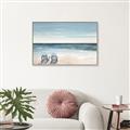 Picture of Two  Adirondack Chairs on the Beach _GroupedProduct_Rectangle_Landscape_Canvas_Framed_