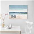 Picture of Two  Adirondack Chairs on the Beach _GroupedProduct_Rectangle_Landscape_Canvas_Framed_