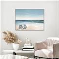 Picture of Two  Adirondack Chairs on the Beach _GroupedProduct_Rectangle_Landscape_Canvas_Framed_