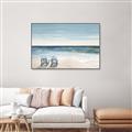 Picture of Two  Adirondack Chairs on the Beach _GroupedProduct_Rectangle_Landscape_Canvas_Framed_