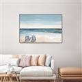 Picture of Two  Adirondack Chairs on the Beach _GroupedProduct_Rectangle_Landscape_Canvas_Framed_