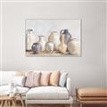 Picture of Vases on wooden table _GroupedProduct_Rectangle_Landscape_Canvas_Framed_