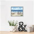Picture of Chairs on beach _GroupedProduct_Rectangle_Landscape_Canvas_Framed_