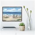 Picture of Chairs on beach _GroupedProduct_Rectangle_Landscape_Canvas_Framed_