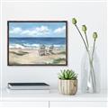 Picture of Chairs on beach _GroupedProduct_Rectangle_Landscape_Canvas_Framed_