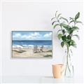 Picture of Chairs on beach _GroupedProduct_Rectangle_Landscape_Canvas_Framed_