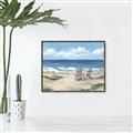 Picture of Chairs on beach _GroupedProduct_Rectangle_Landscape_Canvas_Framed_