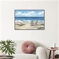 Picture of Chairs on beach _GroupedProduct_Rectangle_Landscape_Canvas_Framed_