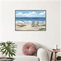 Picture of Chairs on beach _GroupedProduct_Rectangle_Landscape_Canvas_Framed_