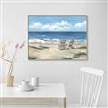 Picture of Chairs on beach _GroupedProduct_Rectangle_Landscape_Canvas_Framed_