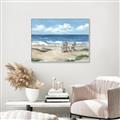Picture of Chairs on beach _GroupedProduct_Rectangle_Landscape_Canvas_Framed_