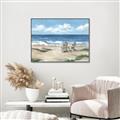Picture of Chairs on beach _GroupedProduct_Rectangle_Landscape_Canvas_Framed_