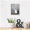 Picture of White flower in vase _GroupedProduct_Rectangle_Portrait_Canvas_Framed_