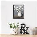 Picture of White flower in vase _GroupedProduct_Rectangle_Portrait_Canvas_Framed_