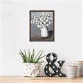 Picture of White flower in vase _GroupedProduct_Rectangle_Portrait_Canvas_Framed_