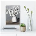 Picture of White flower in vase _GroupedProduct_Rectangle_Portrait_Canvas_Framed_
